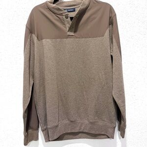 Daniel Cremieux Brown Knit Sweater‎ with Button Accents L